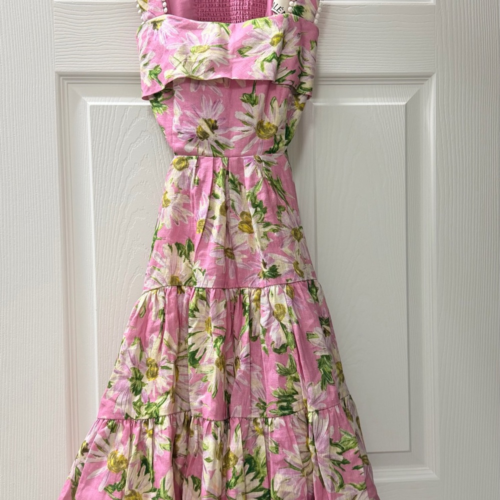 Floral Pink Tiered Dress